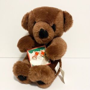 Vintage AMC Best Friends Bear Plush Stuffed Animal Toy Brown Black 9” w Tag
